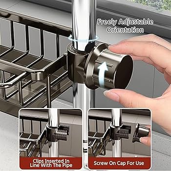 キッチンシンクオーガナイザー キッチンシンク用蛇口スポンジホルダー Amazon｜スポンジホルダー 蛇口 キッチンシンクオーガナイザー